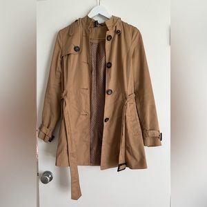 H&M Camel Rain Jacket - Size 10